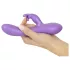 Smile - vibrator s dodatkom za klitoris - ljubičasti silikon