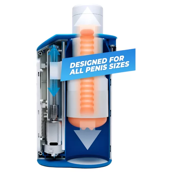 Autoblow A.I. Ultra - muški masturbator s motivom usta - bijeli