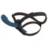 You2Toys - set vibratora s remenom - crna/plava