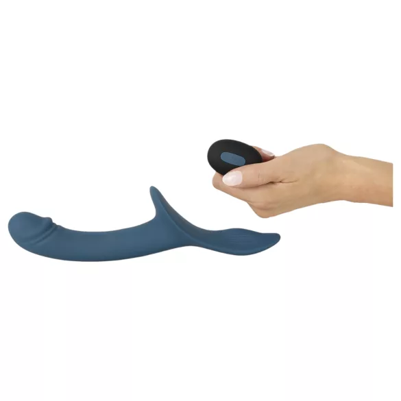 You2Toys - set vibratora s remenom - crna/plava