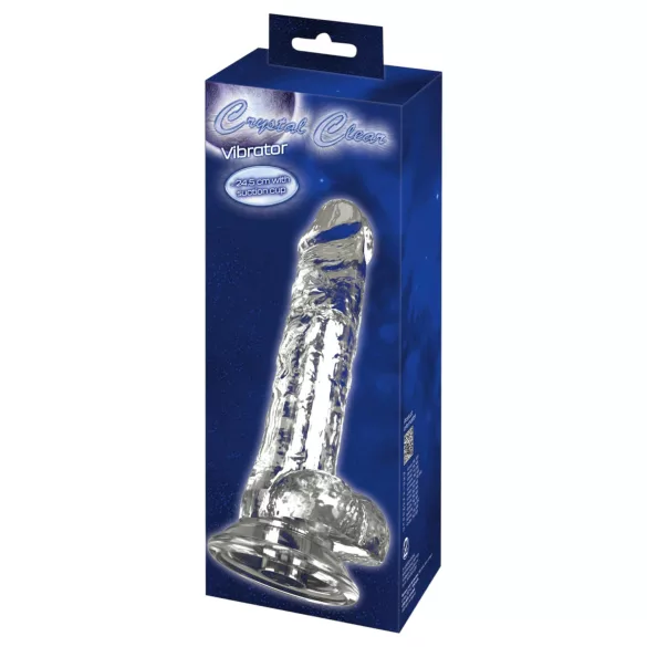 Crystal - Vibrator s vakuumskom čašicom (prozirni)