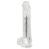 Crystal - Vibrator s vakuumskom čašicom (prozirni)