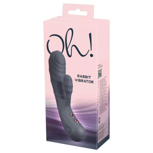 You2Toys - Oh! Rabbit vibrator s ručicom za klitoris (crni)