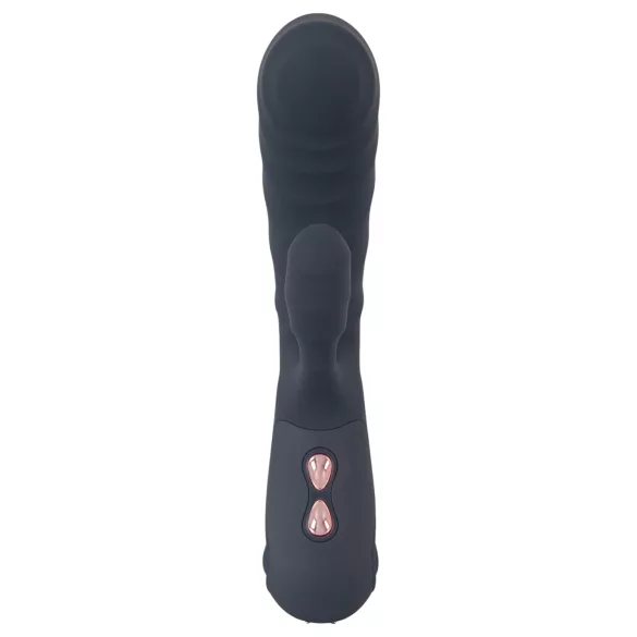 You2Toys - Oh! Rabbit vibrator s ručicom za klitoris (crni)