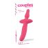 Couples Choice - vibrator za parove i analni plug - 2u1 - silikon - roza