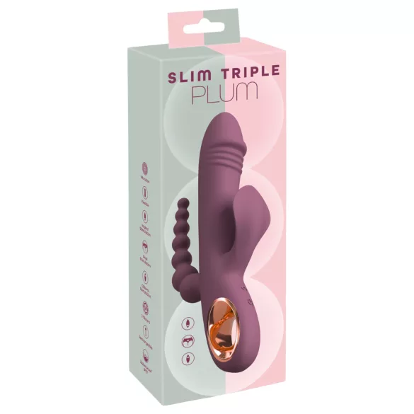 You2Toys - vibrator na punjenje s tri ruke - ljubičasti