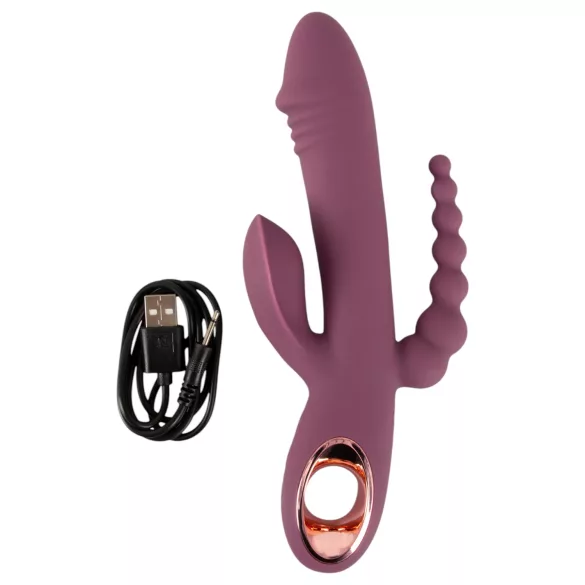 You2Toys - vibrator na punjenje s tri ruke - ljubičasti