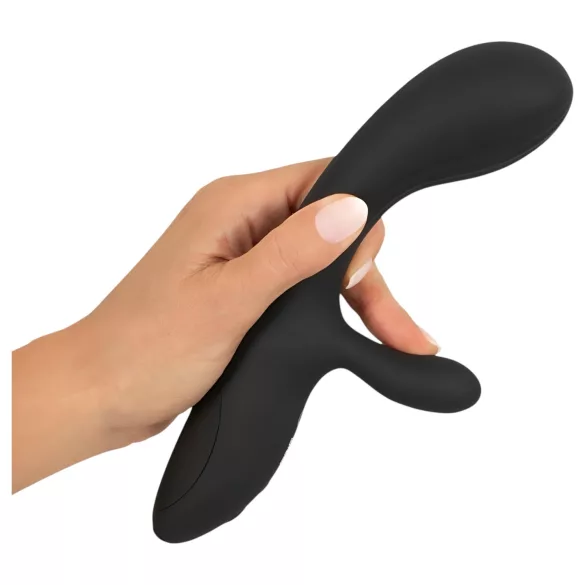 You2Toys Intense - G-točka vibrator s rukohvatom za klitoris (crni)