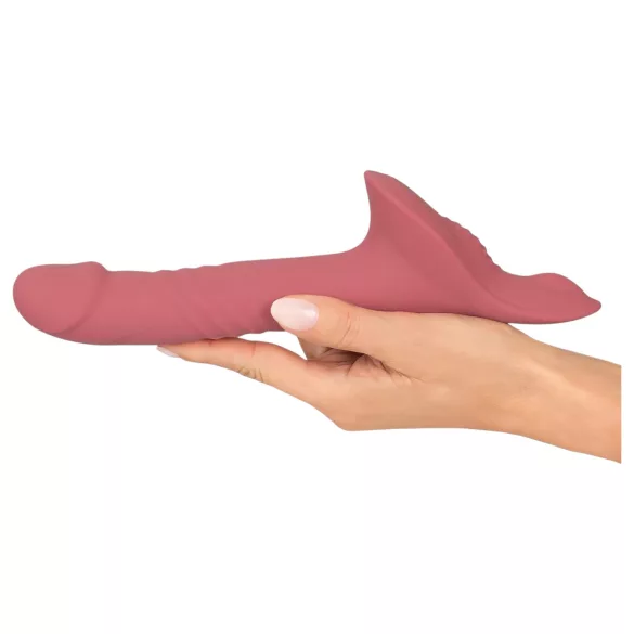 You2Toys - set za remen s vibratorom - crveni