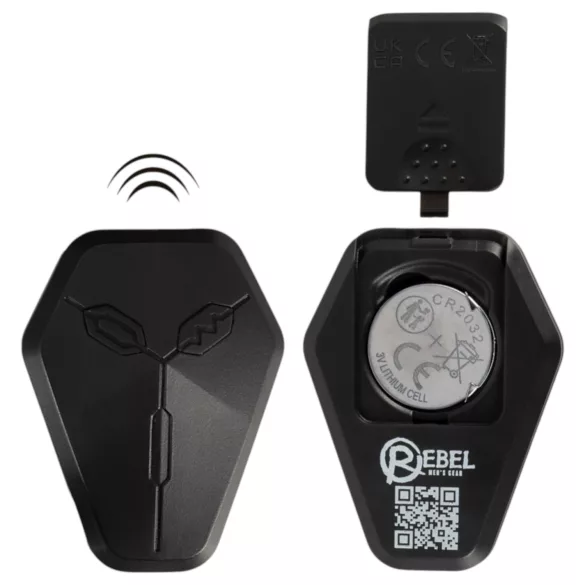 Rebel - vibrator za prostatu s funkcijom potiskivanja - crni