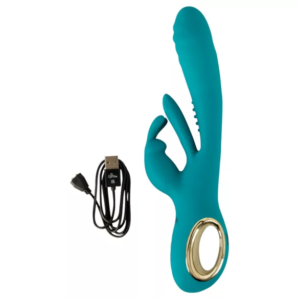 Smile - vibrator za G-točku i klitoris s funkcijom guranja - zeleni