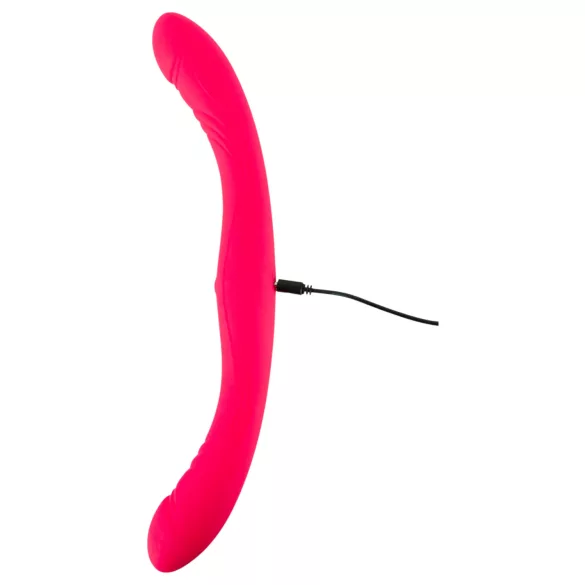 Couples Choice - vibrator za parove s dvostrukim završetkom - silikon - roza
