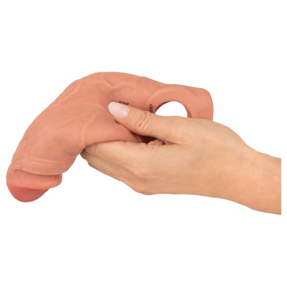 Realistixxx - vibrirajući penis rukav s daljinskim upravljačem - prirodna boja