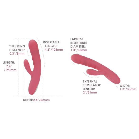 Svakom Avery - punjivi vibrator s klitoralnim nastavkom (roza)