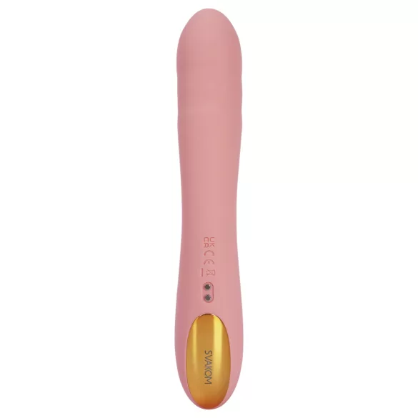 Svakom Ava Neo - vibrator s funkcijom potiskivanja - aplikacija - silikon - rozi