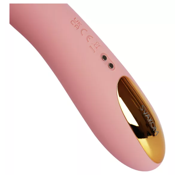 Svakom Ava Neo - vibrator s funkcijom potiskivanja - aplikacija - silikon - rozi