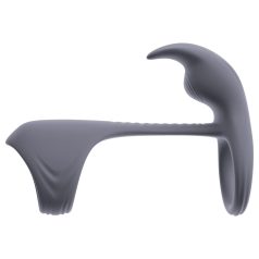   Beau Coeur Vylor - prsten za penis i testise s vibratorom za klitoris - siva