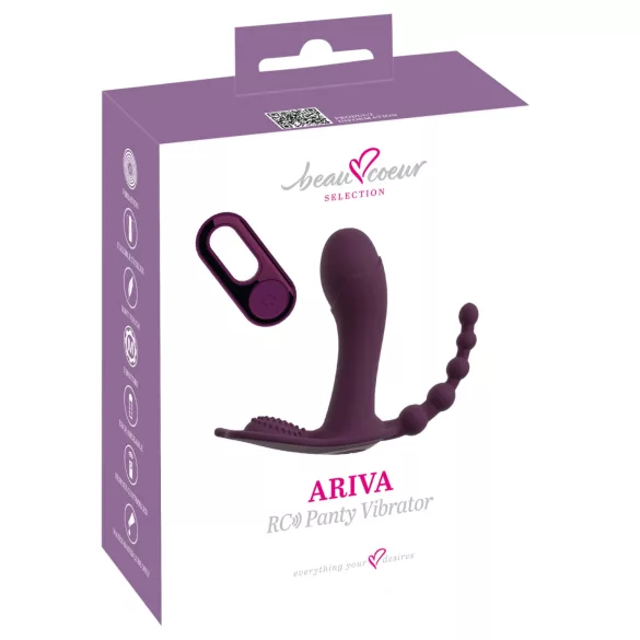 Beau Coeur Ariva - vibrator za gaćice 3u1 - ljubičasta