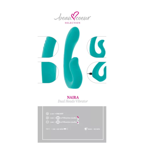 Beau Coeur Naira - vibrator za G-točku i klitoris - zelena