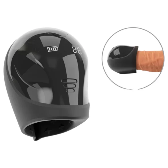 Rebel - vodootporni vibrator za glavić - crni