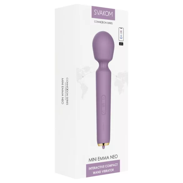 Svakom - masažer vibrator Mini Emma Neo - pametni, silikon, ljubičasta