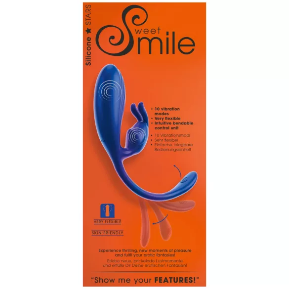 Smile - Vibrator za G-točku i klitoris - plavi