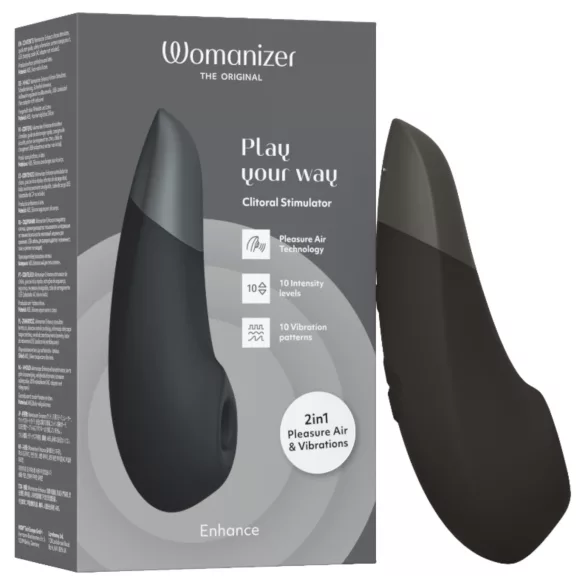 Womanizer Enhance - stimulator klitorisa na zračne valove - crni