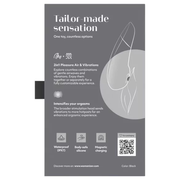 Womanizer Enhance 2u1 stimulator klitorisa zračnim valovima + vibrator (crni)