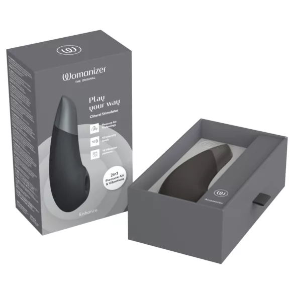 Womanizer Enhance 2u1 stimulator klitorisa zračnim valovima + vibrator (crni)
