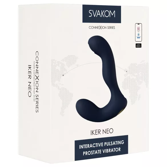 Svakom Iker Neo - interaktivni pulsirajući analni vibrator - silikon plavi
