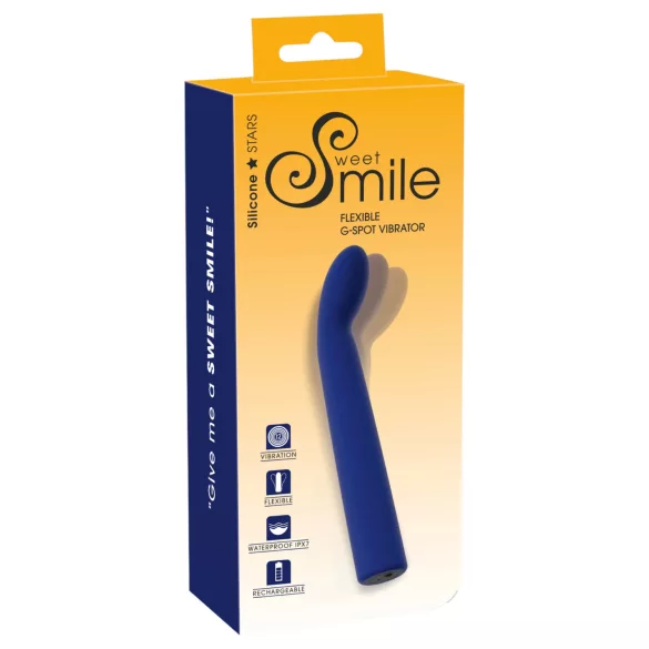 Smile - vibrator za G-točku savijen - plavi