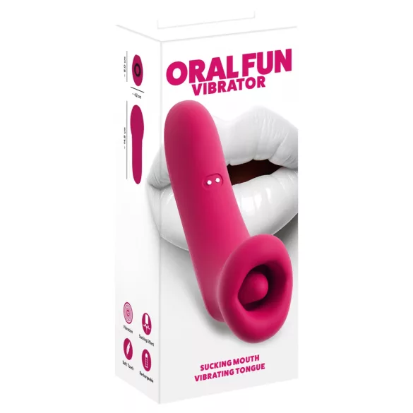 You2Toys Oral Fun - vibrator za klitoris sa sisanjem i jezičcem (ružičasti)