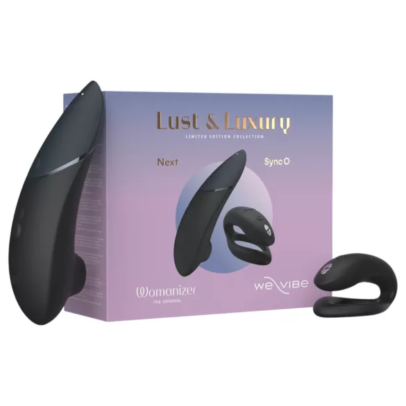 Womanizer Lust&Luxury - vibrator za klitoris i parove set - crna