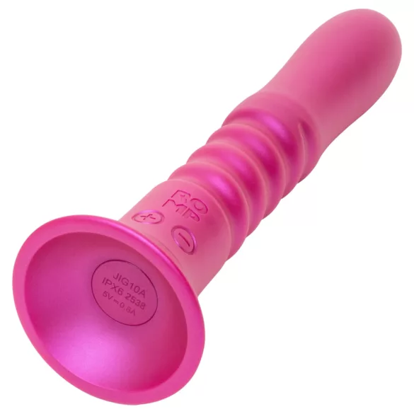 ROMP Jiggle - potisni vibrator s vakuumskom čašicom (ružičasti)