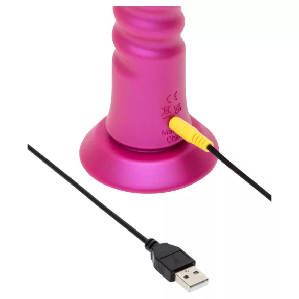 ROMP Jiggle - potisni vibrator s vakuumskom čašicom (ružičasti)