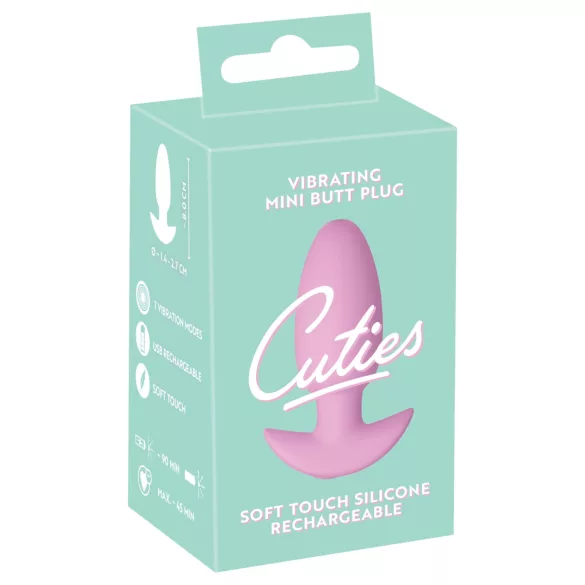Cuties Mini - vibracijski analni čep - ružičasti