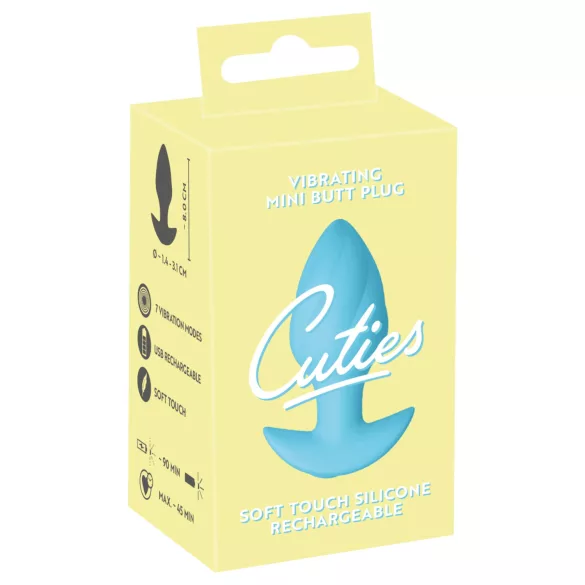 Cuties Mini - analni vibrator plug - vibrirajući - silikon plava