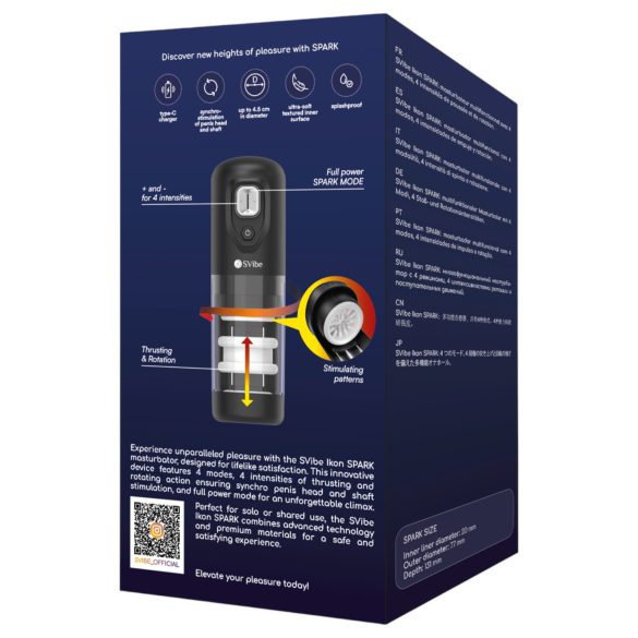 Snail Vibe Ikon Spark - automatski masturbator - crna