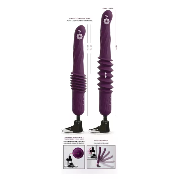 You2Toys - tjerajući vibrator s daljinskim upravljačem i zagrijavanjem (ljubičasti)