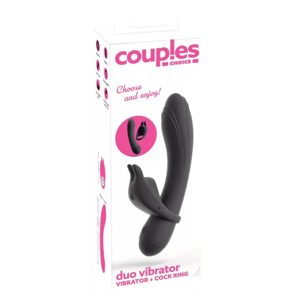Couple Choice - penis prsten i G-točka vibrator - siva