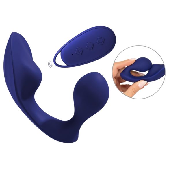 SMILE - daljinski analni i gaćni vibrator (plavi)