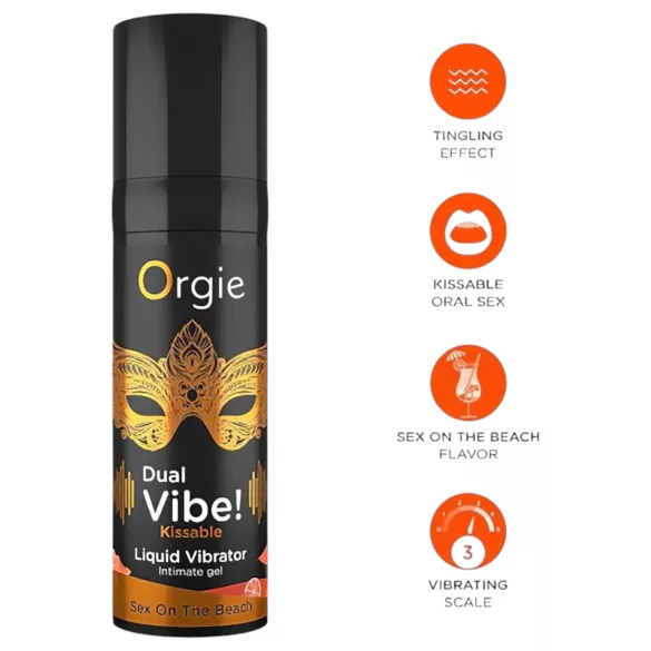 Orgie Dual Vibe - unisex tekući vibrator - Sex on the Beach (15 ml)