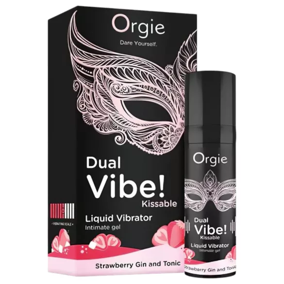 Orgie Dual Vibe - uniseks tekući vibrator - Jagoda - Gin Tonic (15 ml)