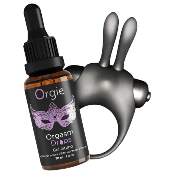 Orgie Orgazmični Zeko - set vibrirajućih prstena za penis (crni)