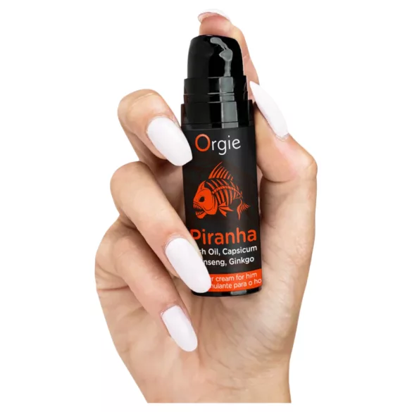 Orgie Piranha Power Cream - stimulirajuća krema za povećanje potencije za muškarce (15 ml)