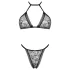Obsessive Xenita - prozirni set s uzorkom (sivi) - L/XL