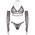 Obsessive Addia - mrežasti set s leopard uzorkom - L/XL
