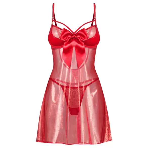 Obsessive Gifty - babydoll i tanga set (crvena)