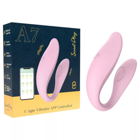 Sweet Play - Aplikacijom upravljani parni vibrator (rozi)