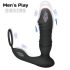 Men's Play - Analni vibrator s funkcijom guranja - crni